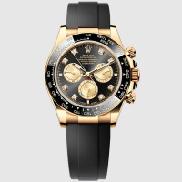 Rolex Cosmograph Daytona YG black and golden, diamond-set dial Oyster