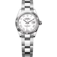 Rolex Lady-Datejust 28 Steel WG White Oyster