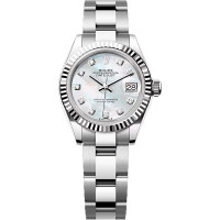Rolex Lady-Datejust 28 Steel WG Mother-of-pearl Diamond-set dial Oyster