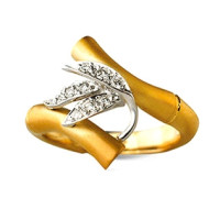 Кольцо Carrera y Carrera Bambu, желтое золото, бриллианты