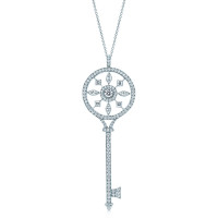 Подвеска-ключ Tiffany & Co, платина, бриллианты