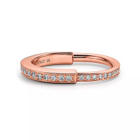 Кольцо Tiffany Lock, розовое золото, бриллианты