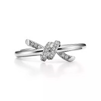 Кольцо Tiffany Knot, белое золото, бриллианты