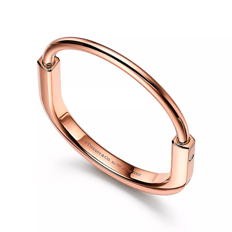 Браслет Tiffany Lock, розовое золото, бриллианты
