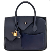 Сумка Hermes BIRKIN 30 DESORDRE VEAU TOGO / VEAU SWIFT BLEU NUIT GHW Сумка Hermes BIRKIN 30 DESORDRE VEAU TOGO / VEAU SWIFT BLEU NUIT GHW