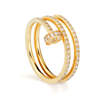 Кольцо Cartier Juste un Clou, желтое золото, бриллианты