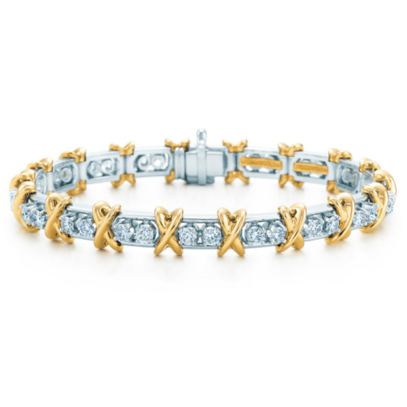 Браслет Tiffany & Co. Schlumberger, золото, платина, бриллианты
