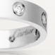 Кольцо Cartier Love, белое золото, бриллианты