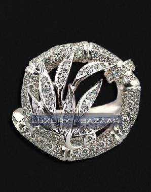 Carrera y Carrera Bambu 18K White Gold TAO Ring with Diamonds Carrera y Carrera Bambu 18K White Gold TAO Ring with Diamonds