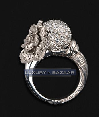 Carrera y Carrera Gardenia 18K White Gold Ring with Diamonds Carrera y Carrera Gardenia 18K White Gold Ring with Diamonds