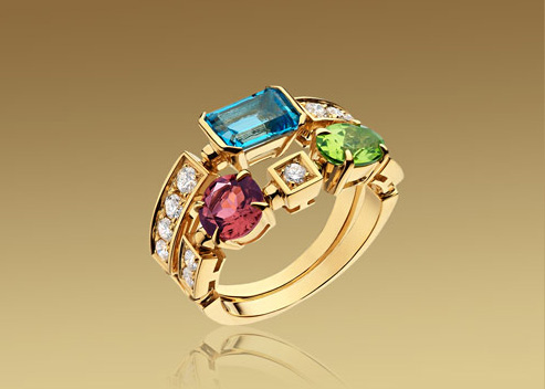 Кольцо Bulgari Allegra желтое золото, бриллианты, драг. камни Кольцо Bulgari Allegra желтое золото, бриллианты, драг. камни