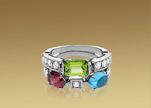 Кольцо Bulgari Allegra, белое золото, бриллианты, разноцветные камни Кольцо Bulgari Allegra, белое золото, бриллианты, разноцветные камни