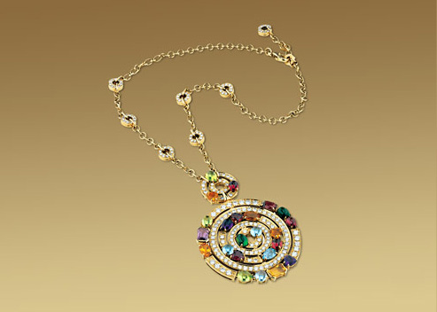 Ожерелье Bulgari Astrale, желтое золото, бриллианты, драг. камни Ожерелье Bulgari Astrale, желтое золото, бриллианты, драг. камни