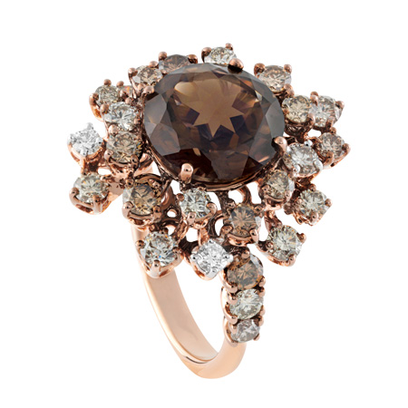 Кольцо Damiani Anima, розовое золото, бриллианты, кварц (20046910) Кольцо Damiani Anima, розовое золото, бриллианты, кварц (20046910)