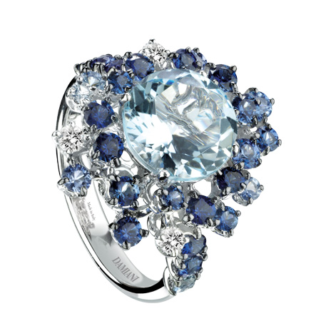 Кольцо Damiani Anima, белое золото, бриллианты, сапфиры, аквамарины (20047050) Кольцо Damiani Anima, белое золото, бриллианты, сапфиры, аквамарины (20047050)
