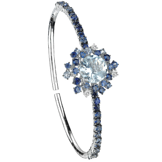 Браслет Damiani Anima, белое золото, бриллианты, сапфиры, аквамарины (20047055) Браслет Damiani Anima, белое золото, бриллианты, сапфиры, аквамарины (20047055)