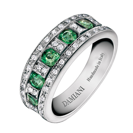 Кольцо Damiani Belle Epoque белое золото, бриллианты, изумруды (20039701) Кольцо Damiani Belle Epoque белое золото, бриллианты, изумруды (20039701)