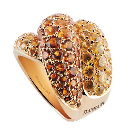 Кольцо Damiani Gomitolo, желтое золото, сапфиры, цитрины (20032207) Кольцо Damiani Gomitolo, желтое золото, сапфиры, цитрины (20032207)