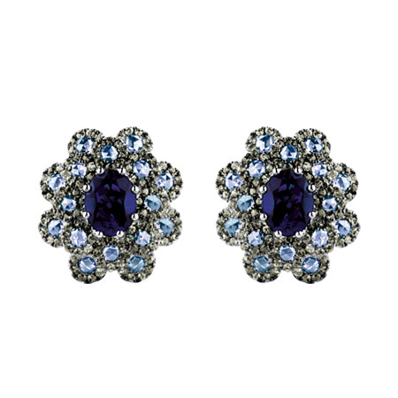 Серьги Damiani Renaissance белое золото, бриллианты, сапфиры, дихроит (20056205) Серьги Damiani Renaissance белое золото, бриллианты, сапфиры, дихроит (20056205)