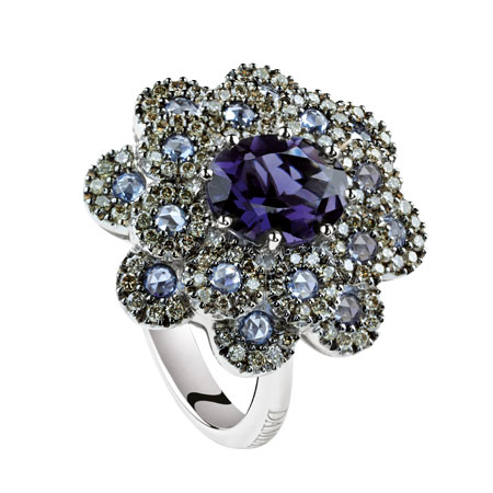 Кольцо Damiani Renaissance белое золото, бриллианты, сапфиры, дихроит (20055223) Кольцо Damiani Renaissance белое золото, бриллианты, сапфиры, дихроит (20055223)