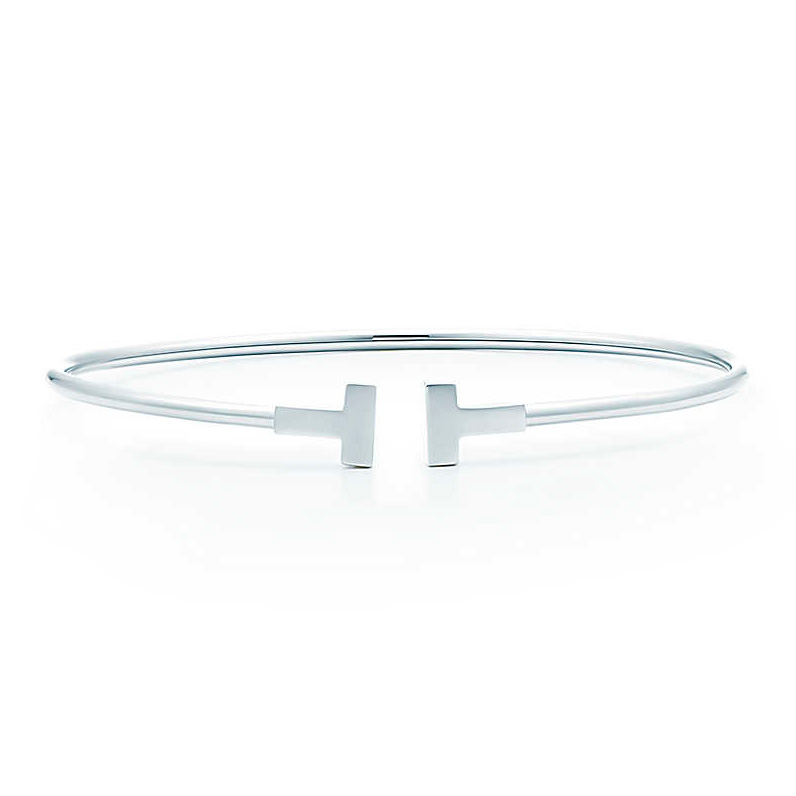 Браслет Tiffany T Narrow Wire, біле золото (33430175) Браслет Tiffany T Narrow Wire, біле золото (33430175)
