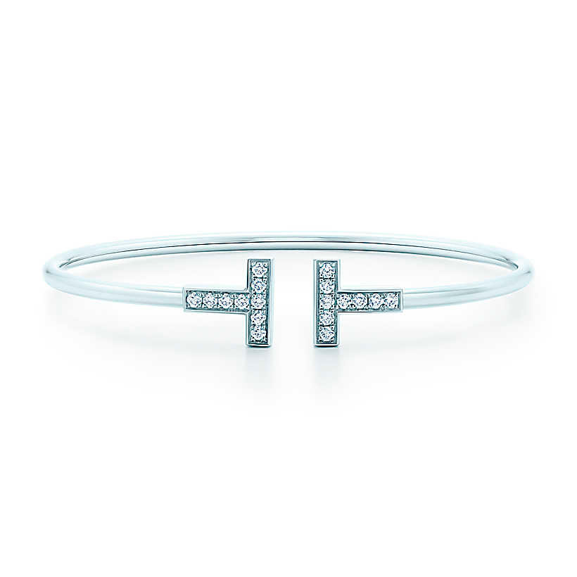 Браслет Tiffany T Wire, белое золото, бриллианты (33263473) Браслет Tiffany T Wire, белое золото, бриллианты (33263473)
