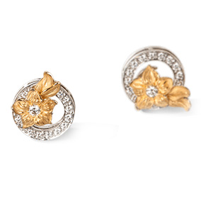 Серьги Carrera y Carrera Emperatriz, желтое, белое золото, бриллианты Серьги Carrera y Carrera Emperatriz, желтое, белое золото, бриллианты