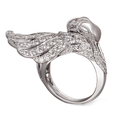 Кольцо Carrera y Carrera Garzas, белое золото, бриллианты Кольцо Carrera y Carrera Garzas, белое золото, бриллианты
