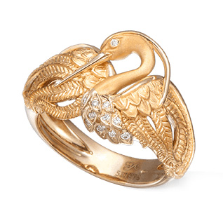 Кольцо Carrera y Carrera Garzas, желтое золото, бриллианты Кольцо Carrera y Carrera Garzas, желтое золото, бриллианты