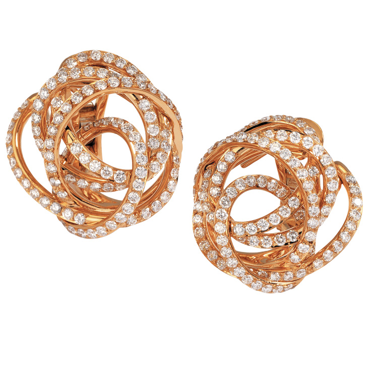 Серьги de Grisogono Matassa, розовое золото, бриллианты Серьги de Grisogono Matassa, розовое золото, бриллианты