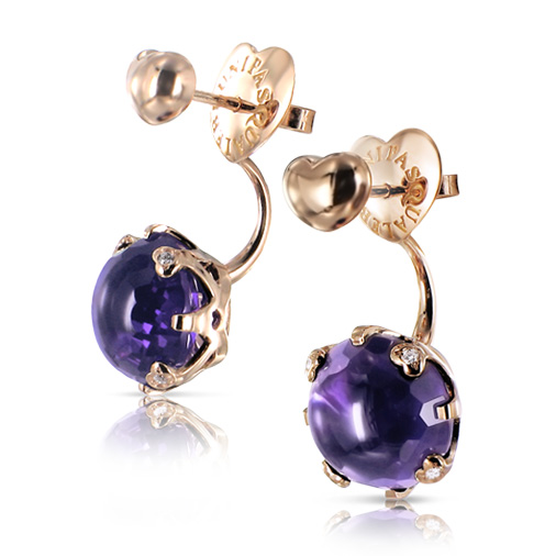 Серьги Pasquale Bruni Sissi, розовое золото, бриллианты, аметист Серьги Pasquale Bruni Sissi, розовое золото, бриллианты, аметист