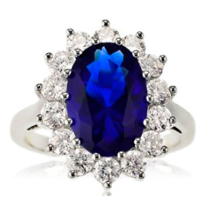 Перстень з сапфіром 1,3ct, біле золото, діаманти. Перстень з сапфіром 1,3ct, біле золото, діаманти.