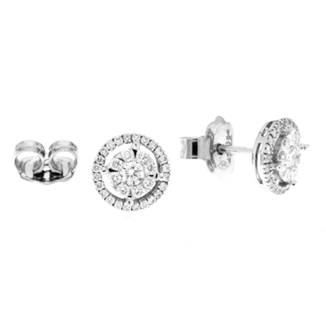 Сережки Full ID Broggian, біле золото, діаманти Сережки Full ID Broggian, біле золото, діаманти