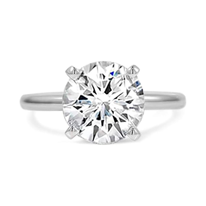 Кольцо, белое золото, лабораторный бриллиант 4.02ct Кольцо, белое золото, лабораторный бриллиант 4.02ct